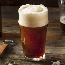 A pint of ale served in a brewery