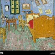 Vincent van Gogh’s painting “The Bedroom in Arles.”