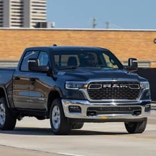 Ram pickup trucks parked outdoors