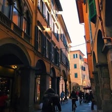 A view of Pisa, Italy, with the Leaning Tower visible.