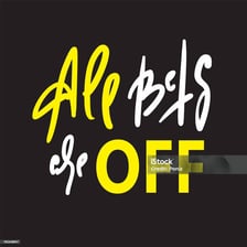 A simple illustration representing the phrase All bets are off