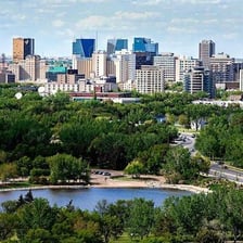 The skyline of Regina, Saskatchewan