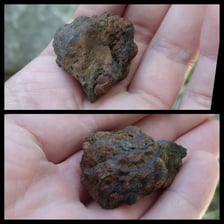 Chunks of iron ore rock