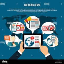 Television, radio, and newspaper media shown together