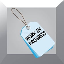 An unfinished task shown still in progress