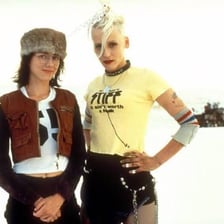Lori Petty in costume as Tank Girl