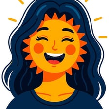 A cheerful person smiling in bright sunlight.