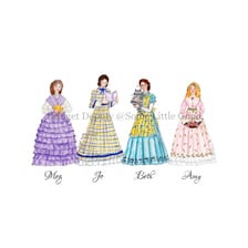 An artistic depiction of Beth March from Little Women.