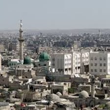 A view of the historic city of Aleppo in Syria