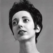 A portrait of author Joyce Carol Oates.