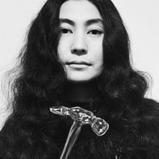 Portrait of musician and artist Yoko Ono