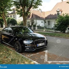 Audi automobile displaying its four-ring emblem