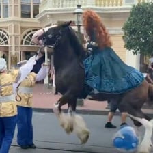 A procession of riders moving together