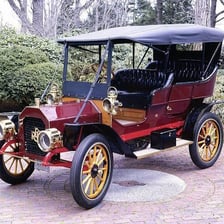 A vintage REO automobile