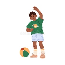 An illustration of a person exerting force against a heavy object.