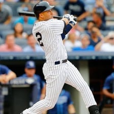 Derek Jeter in a New York Yankees uniform