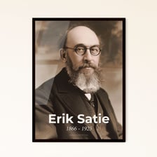 Portrait of French composer Erik Satie.