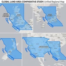 A map comparison illustrating one area being more extensive than another