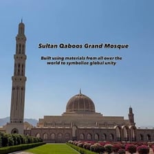 A view of Muscat, Oman, featuring the city skyline and a prominent mosque.