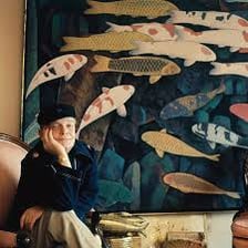 A portrait of American author Truman Capote.