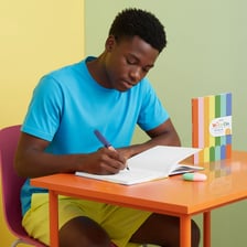 A writer's notepad on a desk