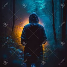 A person depicted with a soft glowing aura around them