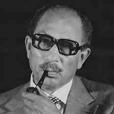 A portrait of Egyptian president Anwar Sadat.