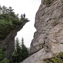 A sharply inclined mountain slope