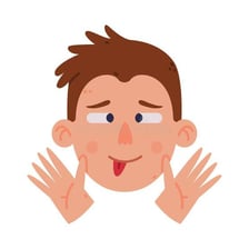 A humorous illustration representing a foolish person