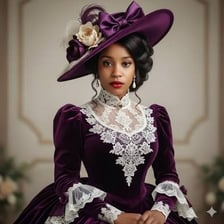 A formally dressed person with a reserved, proper appearance.