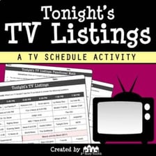 A television schedule with an unspecified program detail.