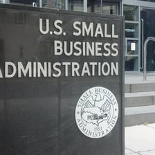 A sign identifying a U.S. Small Business Administration office