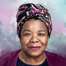 Portrait of poet Maya Angelou