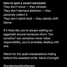 One person discreetly signaling for another person’s attention.