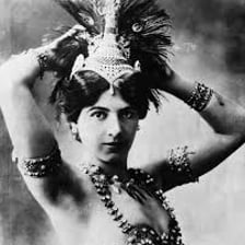 A historical portrait of Mata Hari.