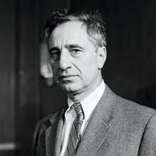 A portrait of film director Elia Kazan.