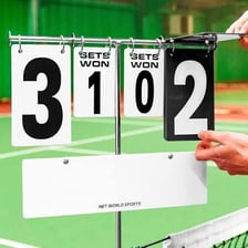 A tennis scoreboard displaying multiple sets