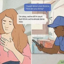 Two people having a casual conversation.