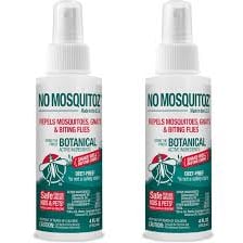 Bottles of insect repellent spray used against bugs.
