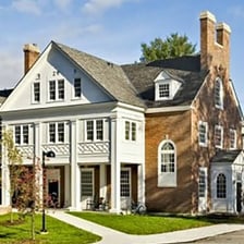 A college fraternity house