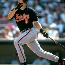 Cal Ripken Jr. in a Baltimore Orioles baseball uniform.