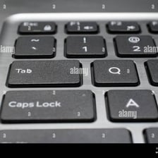 Close-up of the Tab key on a computer keyboard
