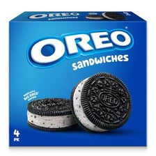 Chocolate Oreo sandwich cookies with cream filling