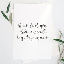 An illustration representing persistence after an initial failure