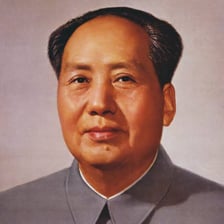 An official portrait of Mao Zedong.