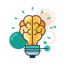 A light bulb representing a newly formed idea