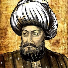 A historical illustration representing an Ottoman bey.