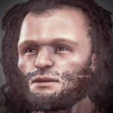A reconstruction representing a Cro-Magnon human