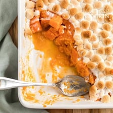 Yams prepared as a Thanksgiving side dish.