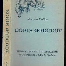 A book edition of Alexander Pushkin’s Boris Godunov.